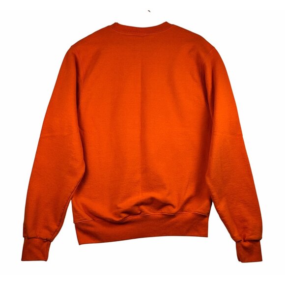 VTG. Champion Eco Authentic Orange Sweatshirt Sz S “WE CNTRL COOL” Graphic Retro - Picture 5 of 9